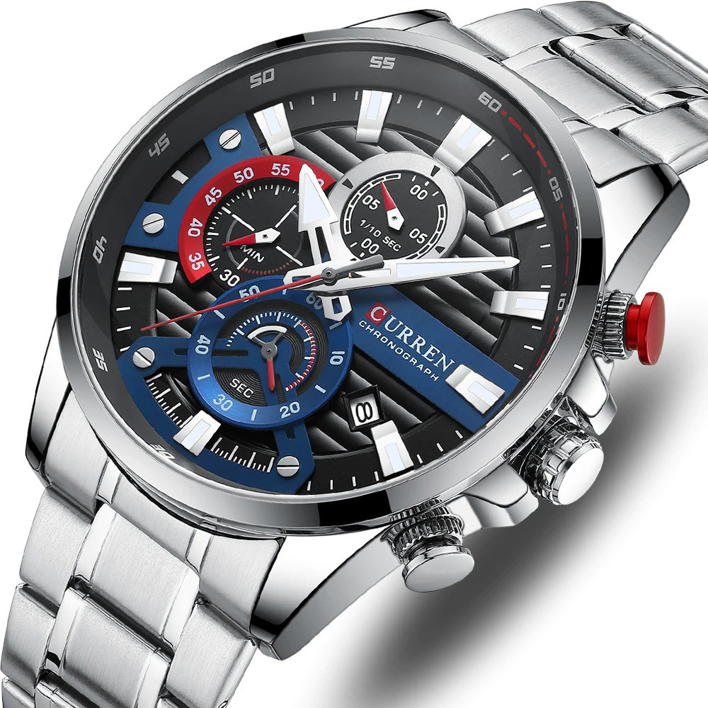 Reloj Original Curren 8415 Plateado